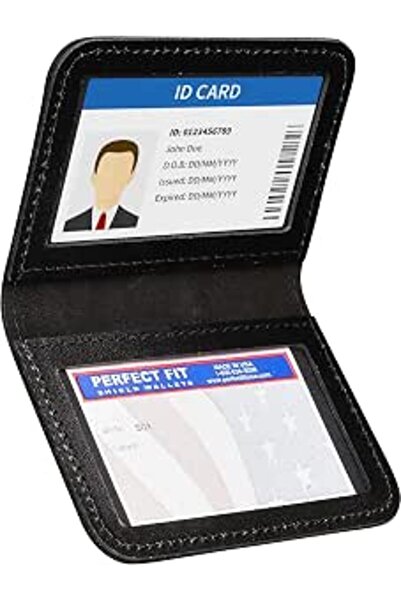 Perfect Fit Shield Wallets 2 ID Leather License Holder Pink Bifold Double I.D...