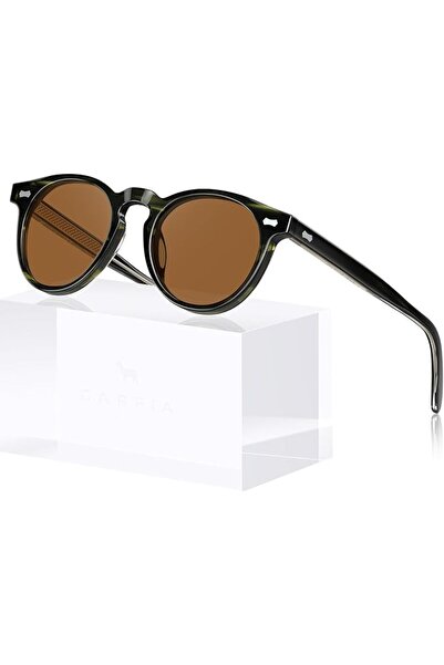 CARFIA Retro Acetate Polarized Sunglasses for Men UV Protection, Fashion Vint...