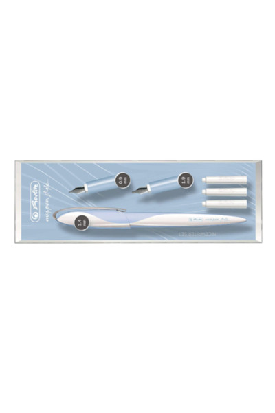 MC Micostore Stilou My Pen Herlitz Style caligrafie + 3 penițe albastru desch...