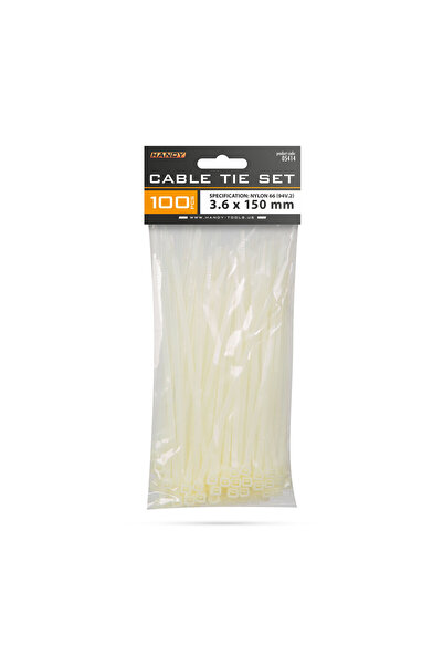 Alista Home Plastic Cable Ties, 150×3.6 mm, Self-Locking Nylon, Transparent, ...