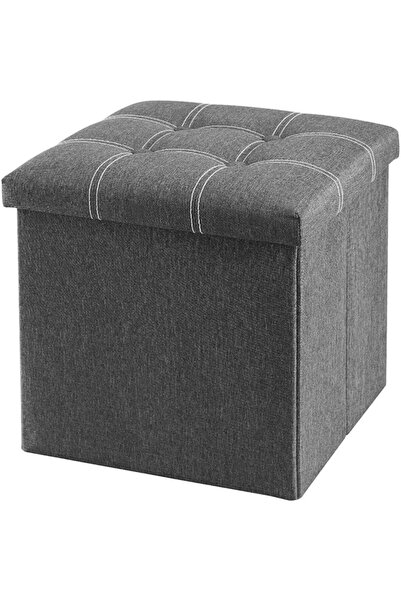 HOOKOR Ottoman Storage Stool,Foldable Storage Ottoman Box,Padded Seat for Dor...