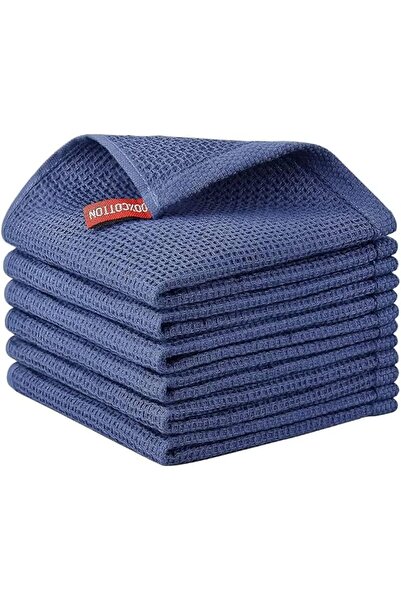 JOYZZZ 100% Cotton Kitchen Dish Cloths, 6 Pack Waffle Weave Ultra Soft Absorb...