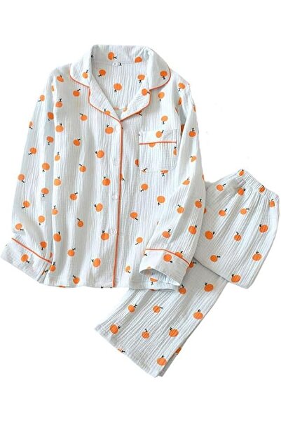 GENERAL codcm Womens Cotton Pajama Set Long Sleeve Button Down Shirt and Loun...