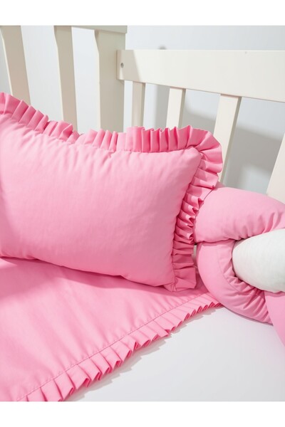 FISTIK BEBE طقم نوم للأطفال مكون من 4 قطع مع حماية من النسيج المحبوك - مزين ب...