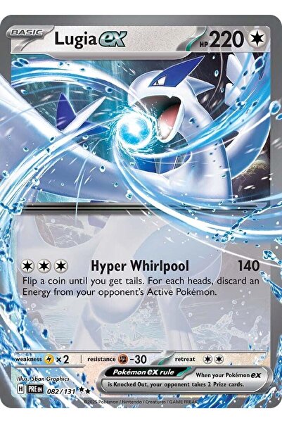 Pokemon TCG Lugia Ex # 82 Pokemon Prismatic Evolutions Original Card