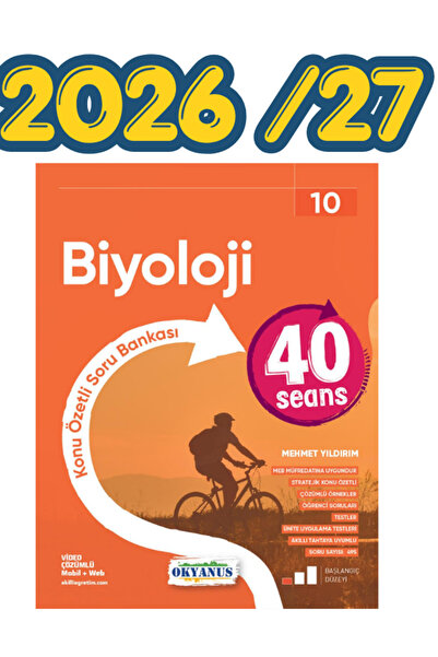 Okyanus Yayıncılık Okyanus 10.Sınıf 40 Seans Biyoloji Soru Bankası 2026-2027 ...