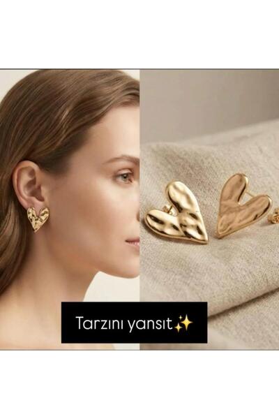 Generic Brand موديل أقراط على شكل قلب