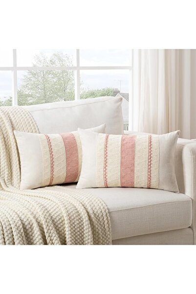 Fancy Homi Set of 2 Dusty Blue Vintage Lumbar Decorative Throw Pillow Covers ...