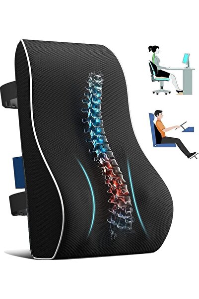 TRASSLE Lumbar Support Pillow for Office Chair Back Support Pillow for Car, C...