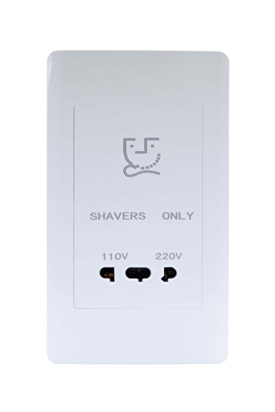 Duravel Dual Voltage Electric Shaver Outlet, 110V-220V Compatible, Wall-Mount...