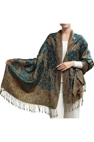GENERAL Women's Winter Shawl Winter Fall Poncho Large Scarfs for Women Tradit...
