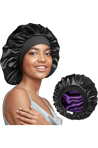 Umisleep 22 Momme 100% Real Mulberry Silk Bonnet for Sleeping Women, Large Ha...