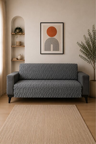ARİFE HOME Sofa Cover Bearded Sofa Cover Flexible Washable 3 Seater One Piece...