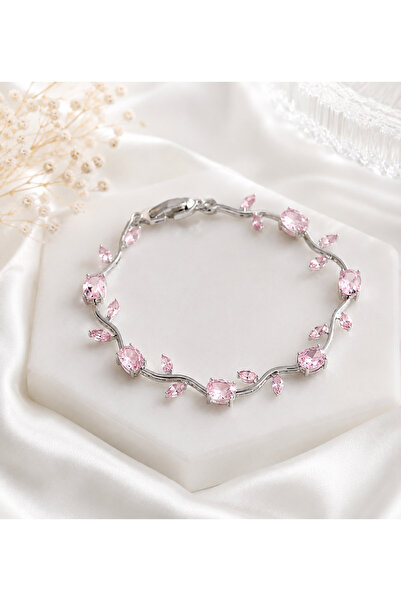 shop PEMBE TULİP LALE BİLEKLİK VE KUĞU SETİ ÇELİK