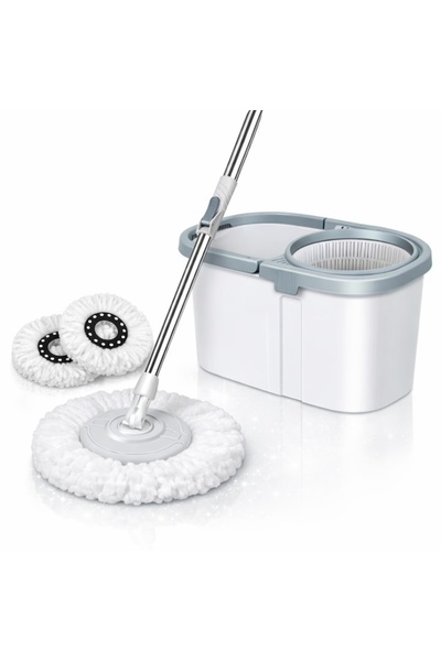 MACVI Set de mop rotativ cu găleată și cap din microfibră — Curățare eficient...
