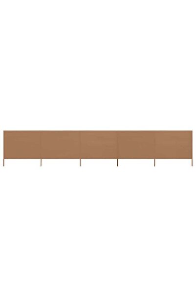 vidaxl Paravan cu 5 panouri, gri taupe, 600 x 80 cm, textil
