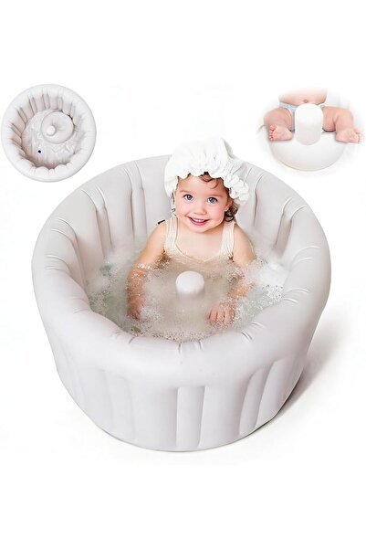 GENERAL Inflatable Baby Bath Seat for Sitting Up XL, Inflatable Soft Tub for ...
