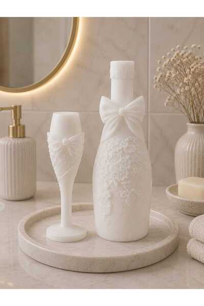 Yaratıcı sanatlar atölyesi Set of 2 Glasses and Cups Handmade Decorative Spec...