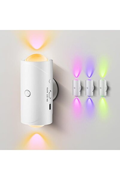 AZONEE LED Motion Sensor Night Light with 7 Colors – Rechargeable Wireless Ma...