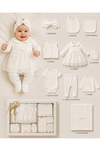 EDM Kidss 100% Cotton Baby Girl Hospital Discharge Set of 10 |   Newborn Baby...