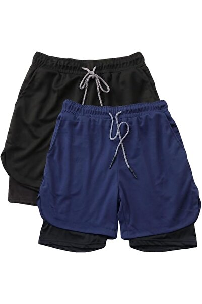 Dress Cici Men's 2-in-1 Gym Shorts - 5" Athletic Shorts with Zipper Pockets &...