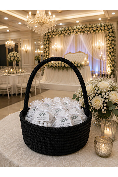 ÖRGÜM Wedding Basket Basket with Handle 21X8 cm