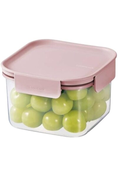 Generic Classic Plus Square Food Container – 860ml Pink, 4-Side Locking, Stac...