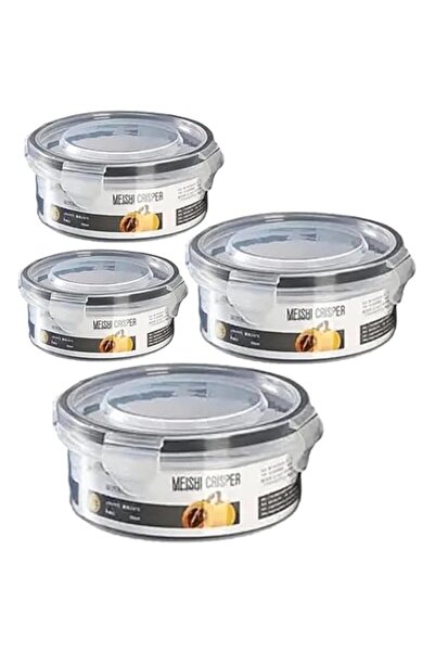 Generic 4 Pcs Round Food Storage Containers, Airtight Meal Prep Container Set...