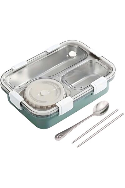 Generic Steel Bento Lunch Box with Soup Bowl | 3-Compartments Insulated Tiffi...