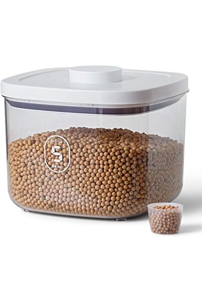 Generic Lbs Storage Container Bin Rice Dispenser with Measuring Cup Food Cere...