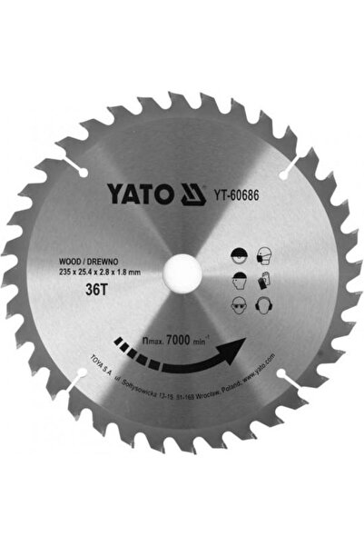yato YT-60686 Циркулярен диск за дърво 235x36Tx25.4 мм