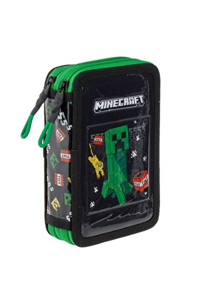 OEM Penar Echipat Dublu Negru Verde 3D Minecraft 12.5x4x19.5cm