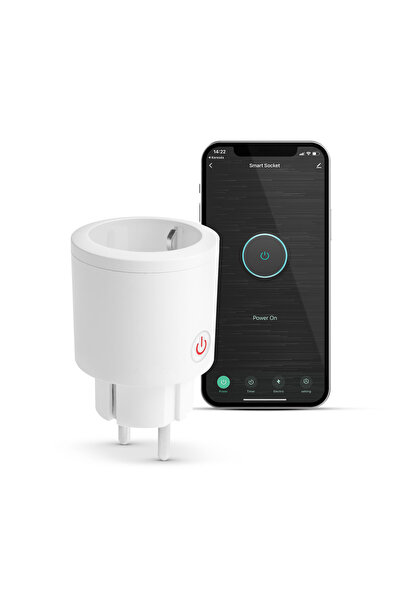 Alista Home Priză inteligentă WiFi cu contor de consum, 16A, 3680W, Alexa Goo...
