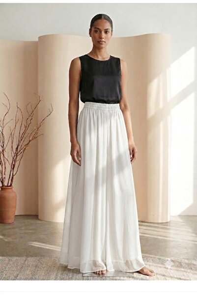 MERİT FASHION Premium Büyük Beden Şifon Pantolon