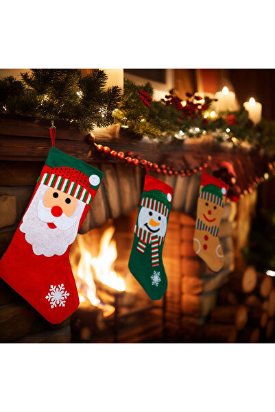 Alista Home Decorative Christmas stocking, 42 cm, textile with hanger, 3 models
