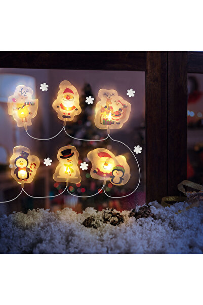 Alista Home Christmas LED gel window installation, 6 LED, festive figures, ba...
