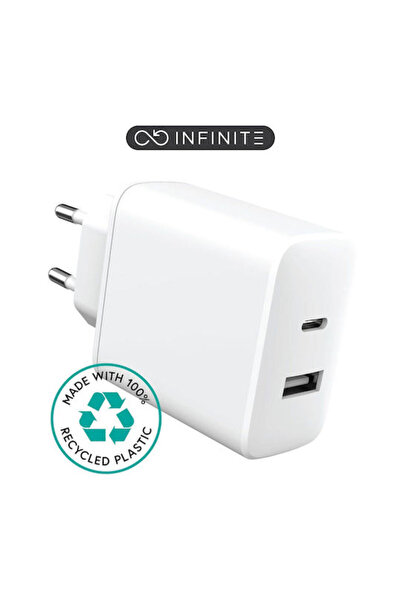 eSTUFF Φορτιστής Χωρίς Καλώδιο με Θύρα USB-A και Θύρα USB-C, Παροχή Ισχύος 20...