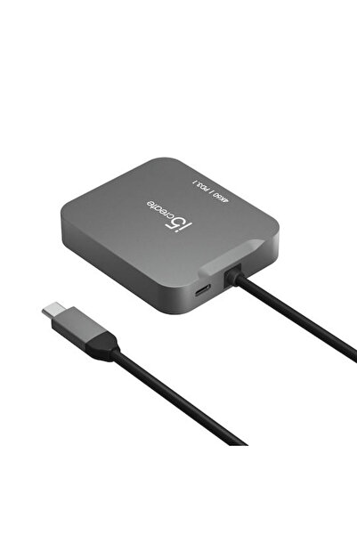 j5create 4K60 Ελίτ Σταθμός Σύνδεσης USB-C με HDMI 4K και Ethernet, Γκρι