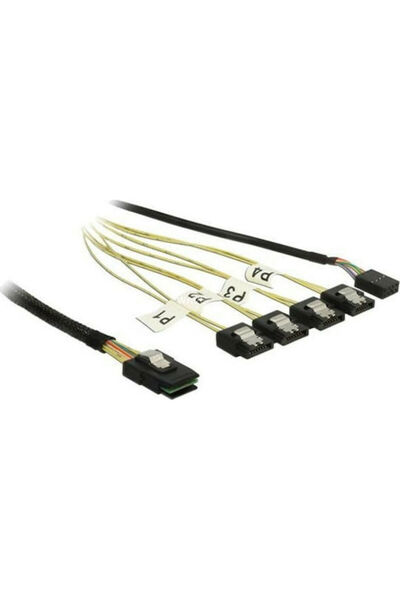 DELOCK Mini SAS - 7-Pin SATA II 1cm Μαύρο 83319