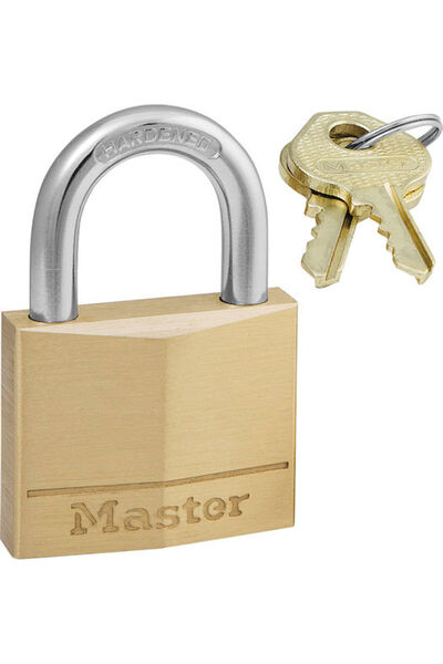 Master Lock 140EURD Ατσάλινο Λουκέτο Ορειχάλκινο με Κλειδί 40mm 1 τεμάχιο Κωδ...