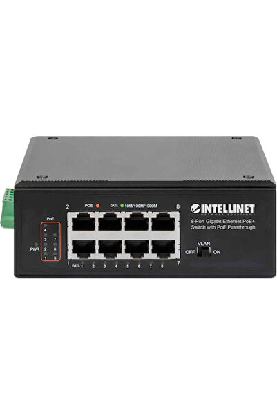 Intellinet IPS-08G-95W Μη διαχειριζόμενος διακόπτης L2 PoE+ με 8 θύρες Gigabi...