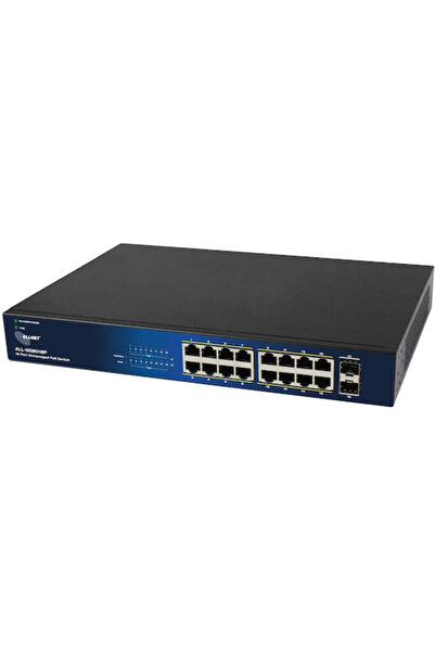 ALLNET Μη διαχειριζόμενος διακόπτης L2 PoE+ με 16 θύρες Ethernet Gigabit (1Gb...