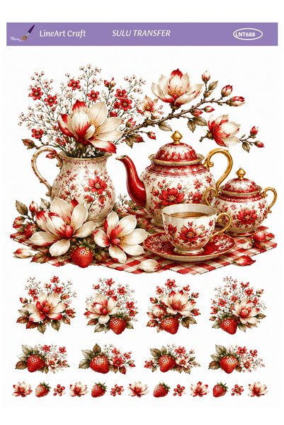 LİNEART Sulu Transfer No:LNT688-25x35cm