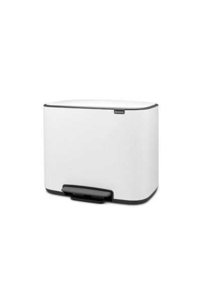 Brabantia Κάδος απορριμμάτων με πεντάλ για ανακύκλωση πλαστικών, λευκός, 11 λ...