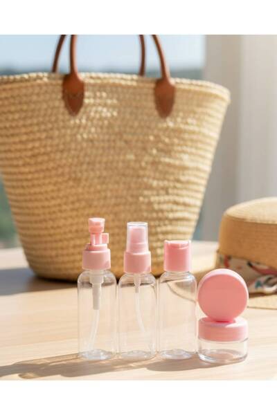 pınaxar 30 ml 5-Piece Travel Bath Bottle Set of Bag
