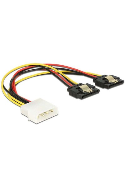 DELOCK Καλώδιο Molex 4 ακίδων σε Sata 15 ακίδων 0,2μ Πολύχρωμο (85237)