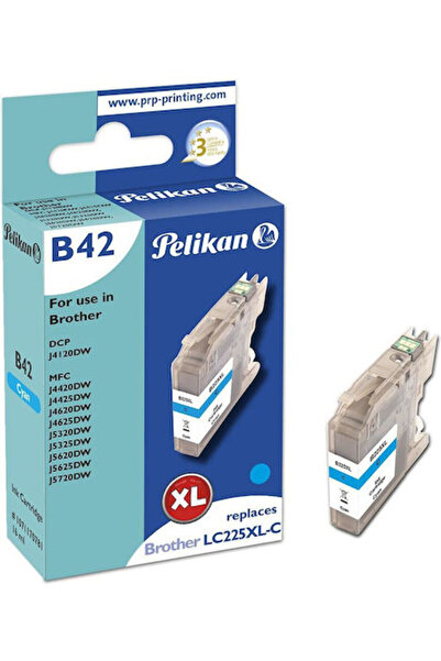 Pelikan Συμβατό μελάνι για εκτυπωτή inkjet Brother LC225XL Κυανό 1 τεμάχιο