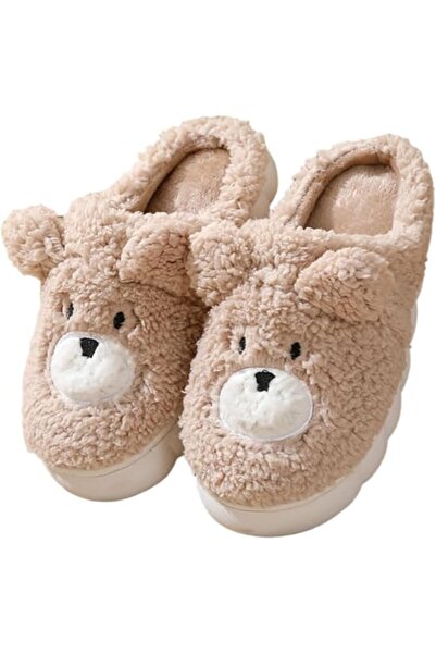 GENERAL FAYUEKEY Cut Puppy Animal Slippers For Women Men,Winter Bear Warm Fuz...