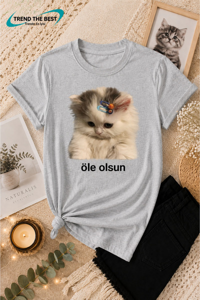 TREND THE BEST Trendin En İyisi Tricou de vară cu imprimeu text „Let There Be...