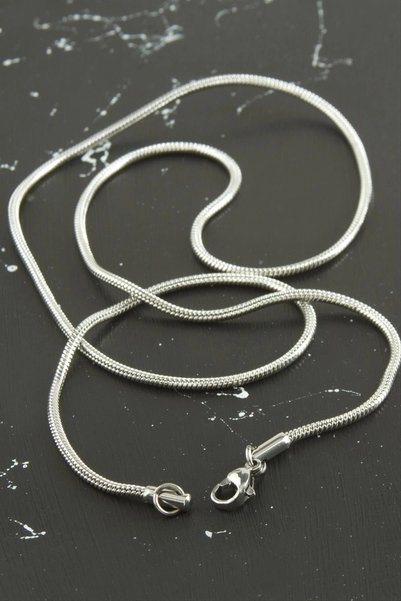 Generic Brand Roller Chain Steel Necklace 55 cm